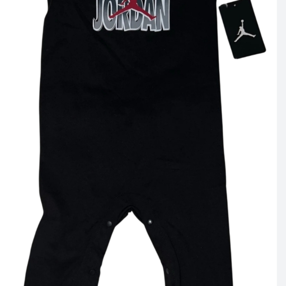 Jordan Jumpman Static Knit Baby Romper Black 24M Toddler Outfit Soft Jersey New